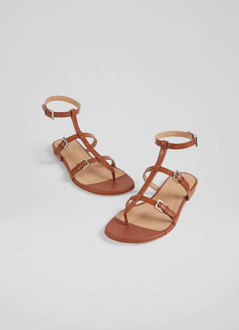 Croc top gladiator sandals
