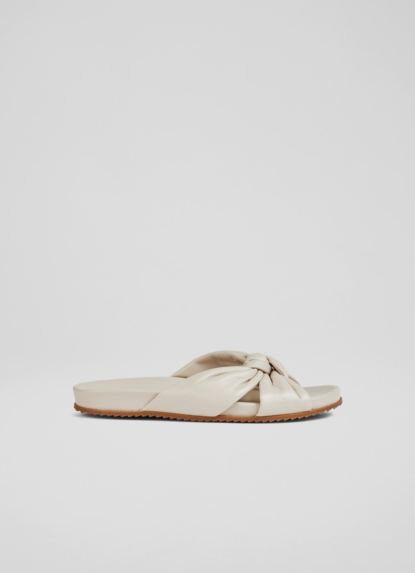 Valerie Stone Leather Knotted Sliders