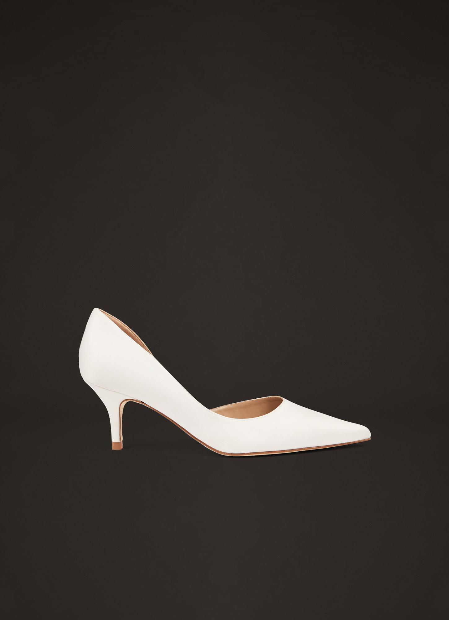 Hazel Ivory Satin D'Orsay Courts