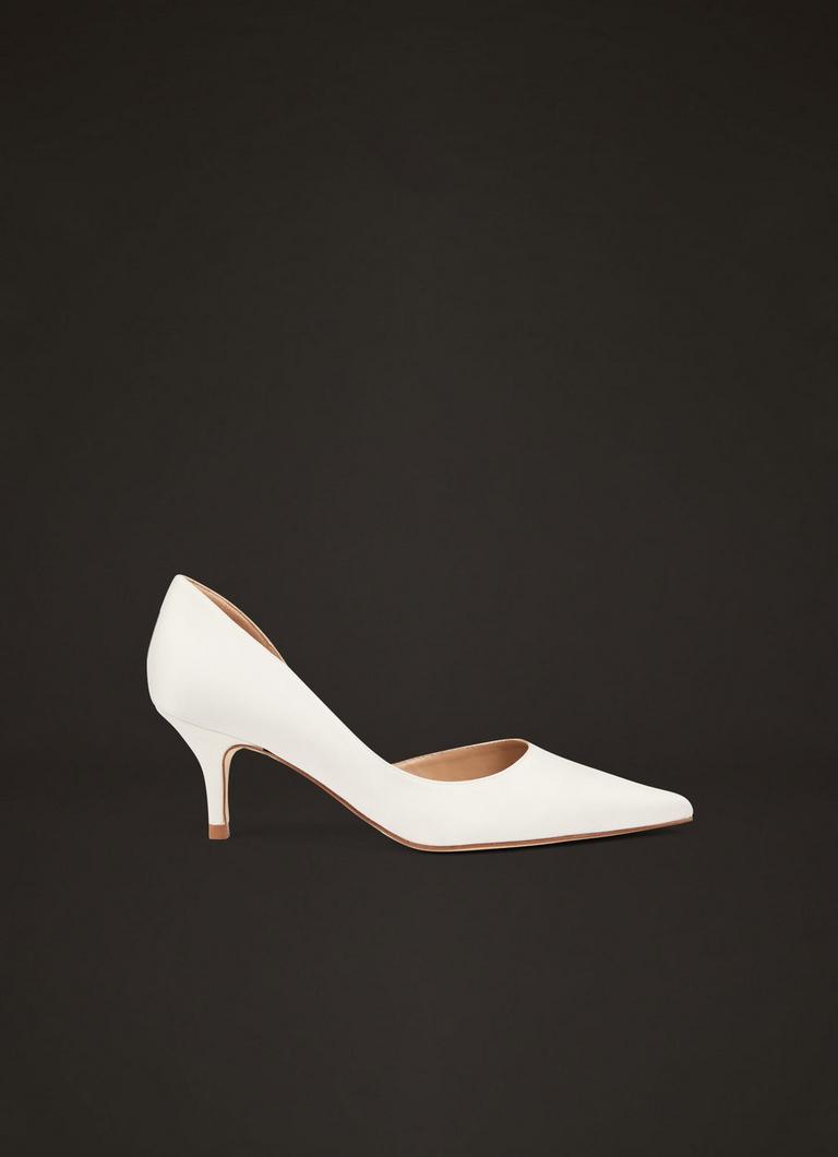 Hazel Ivory Satin D'Orsay Courts