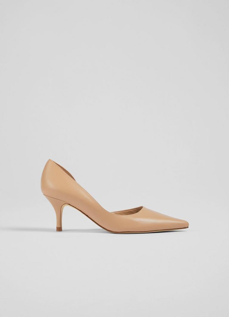 Hazel Beige Leather D Orsay Courts View All Shoes