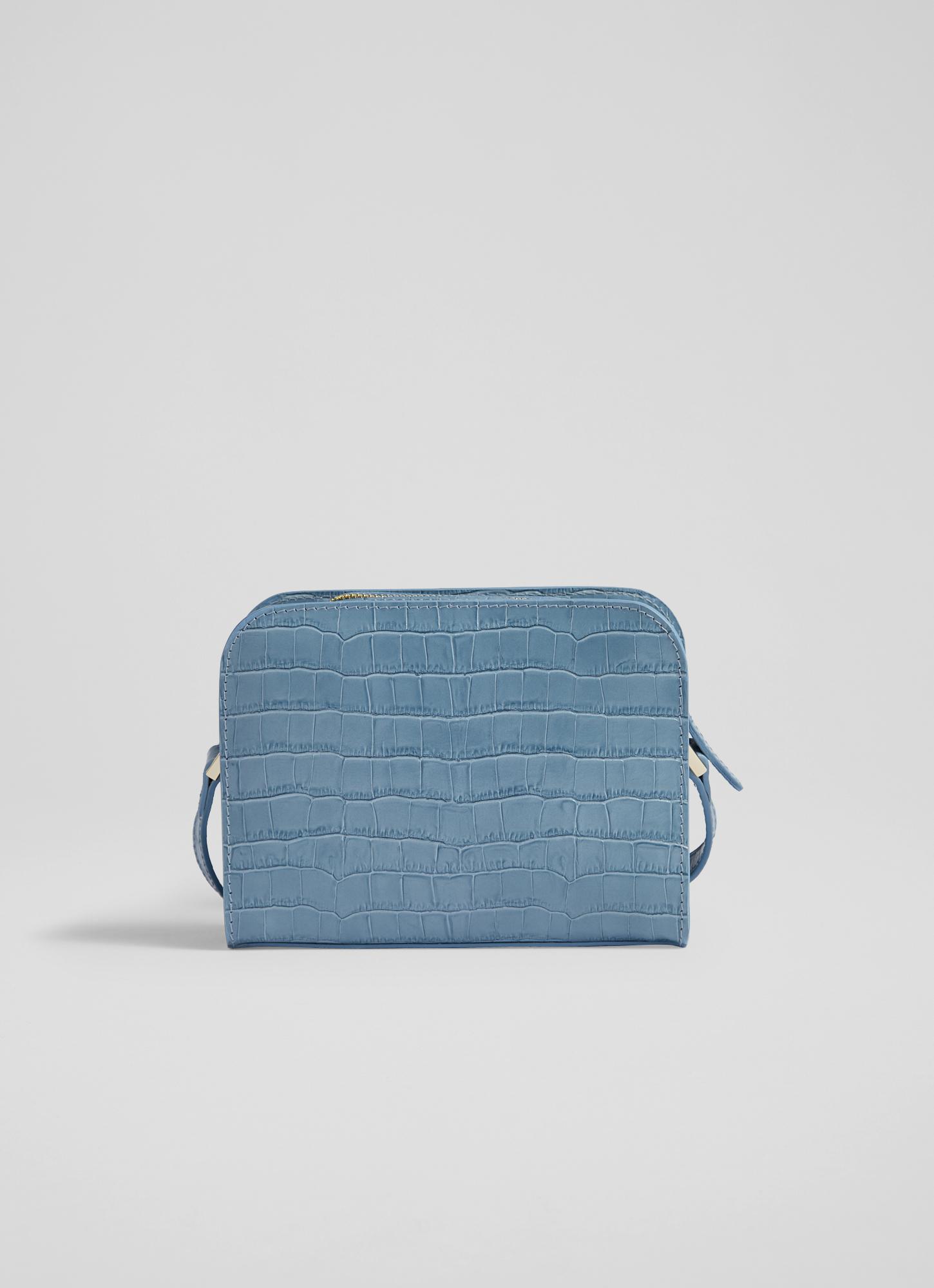 blue croc bag