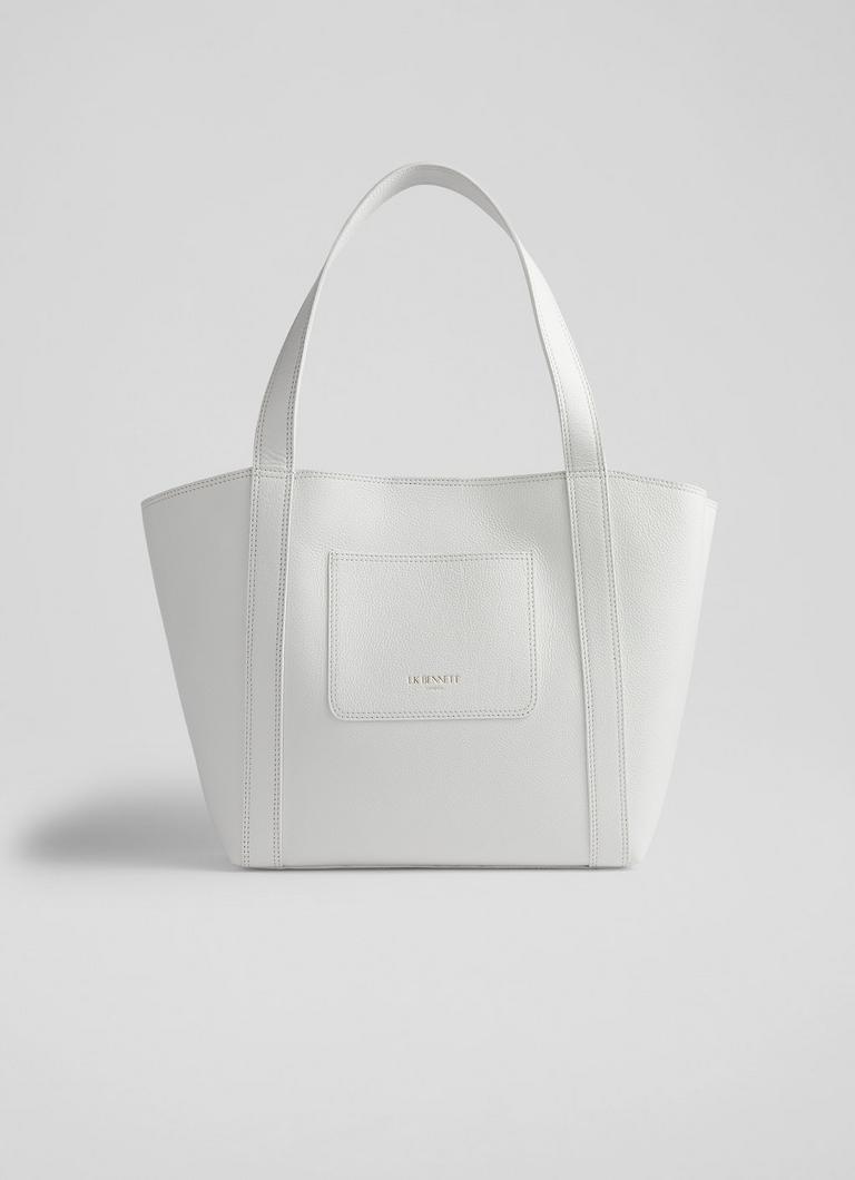 Adeline White Leather Large Tote Bag L.K.Bennett London
