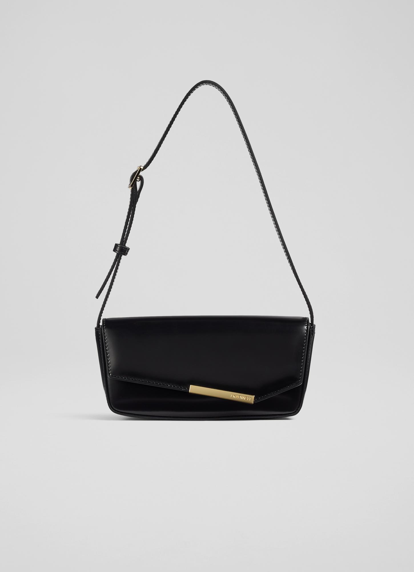 L.K.Bennett Adelaide Black Leather Shoulder Bag, Black