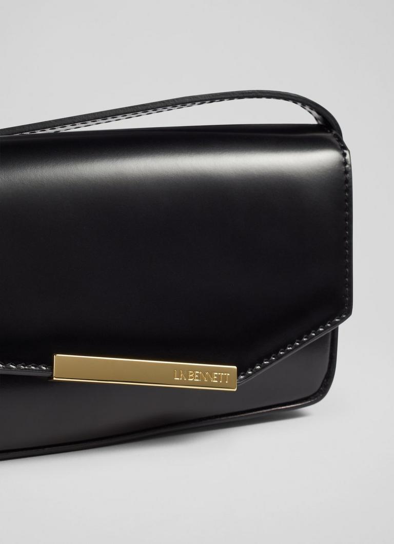 Adelaide Black Leather Shoulder Bag Sale Collections