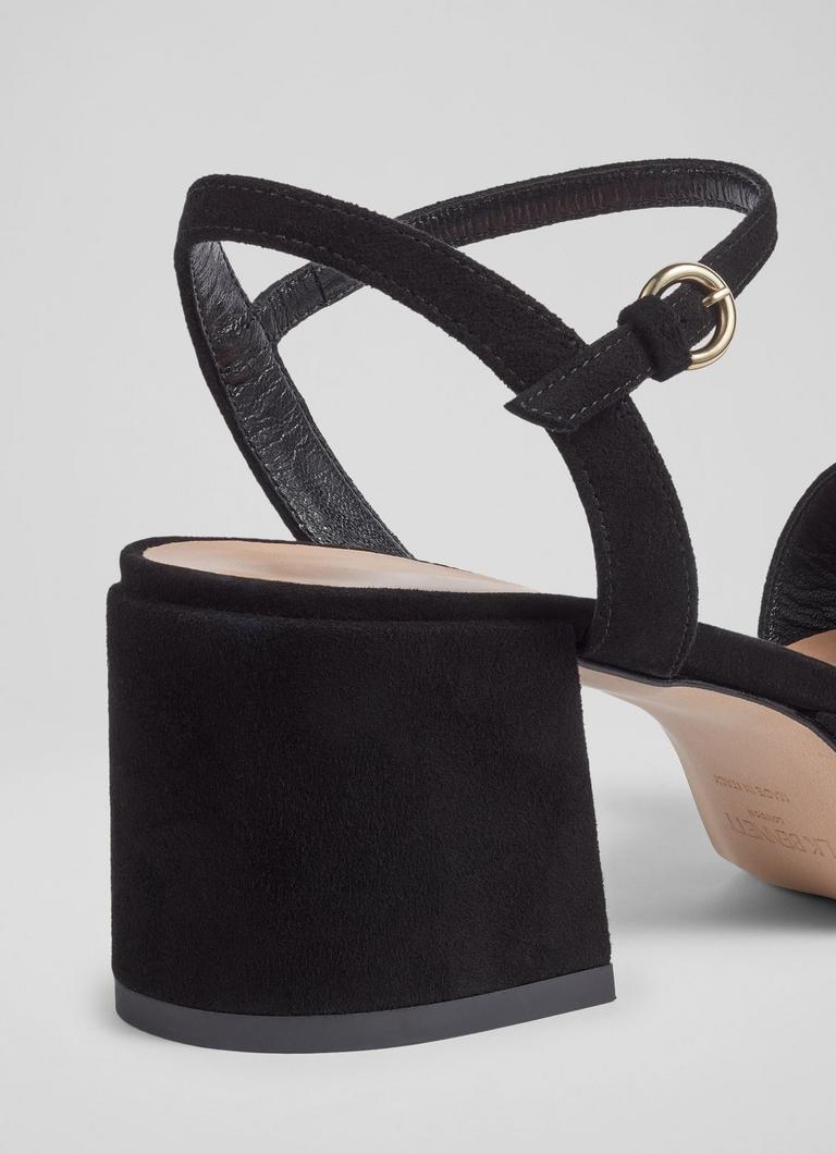 Black low online platform sandals