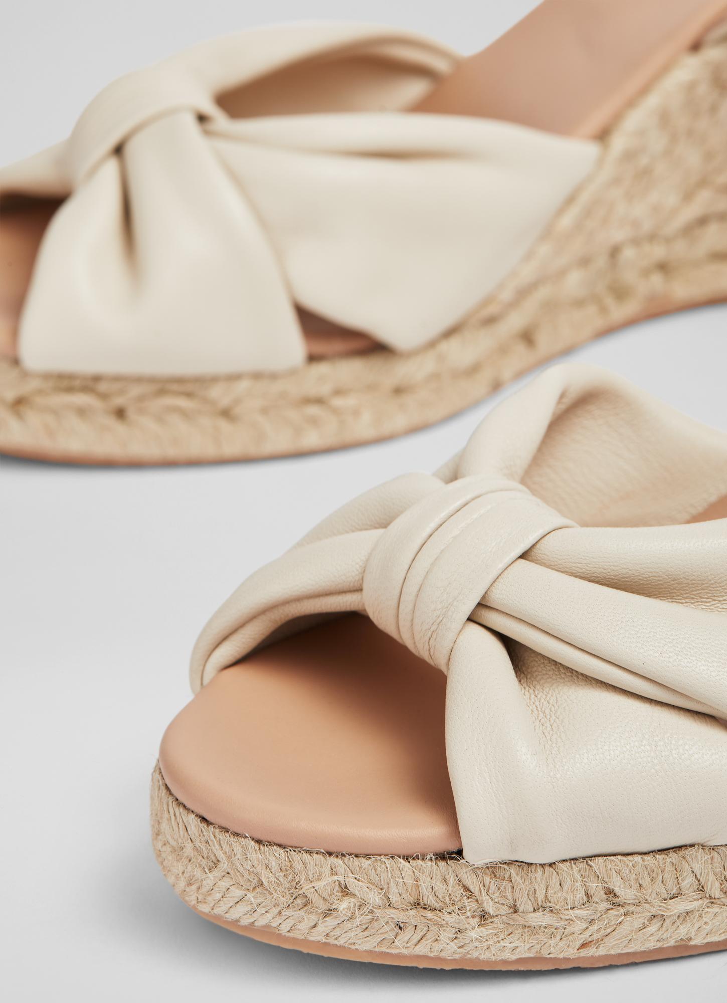 Angela Cream Leather Espadrille Sandals blackfriday