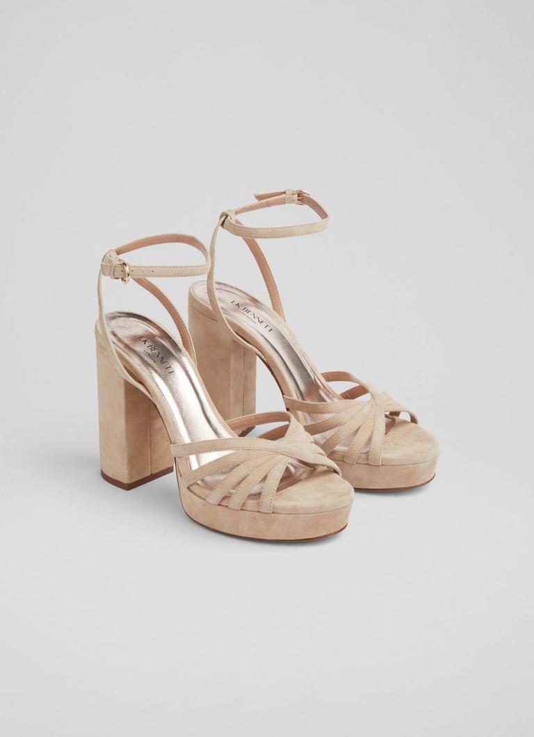 Beige 2025 suede sandals