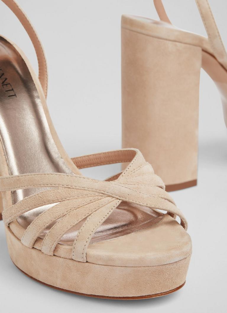 Beige 2025 suede sandals