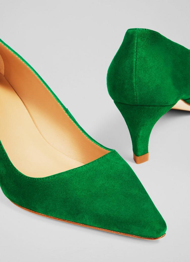 Green suede deals heels