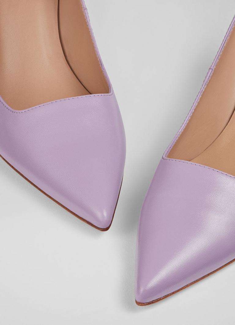 Beatrice Lilac Leather Pointed Toe Courts Sale Collections