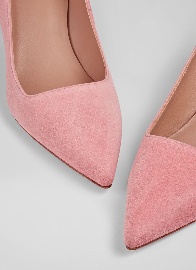 Pink suede hot sale court shoes uk