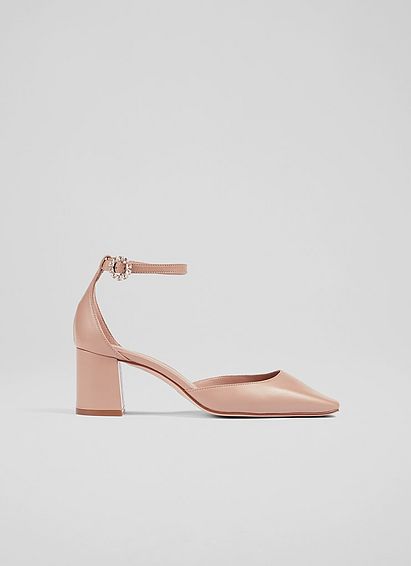 Darling Beige Leather D’Orsay Courts Neutral, Neutral