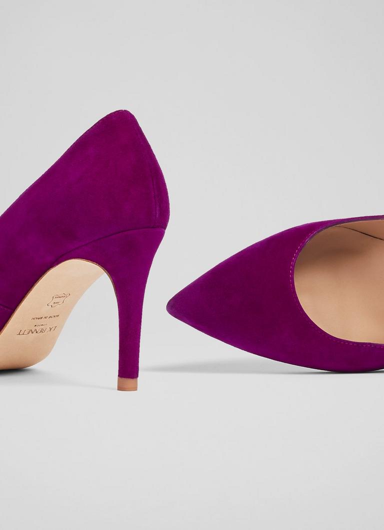 Magenta suede heels discount