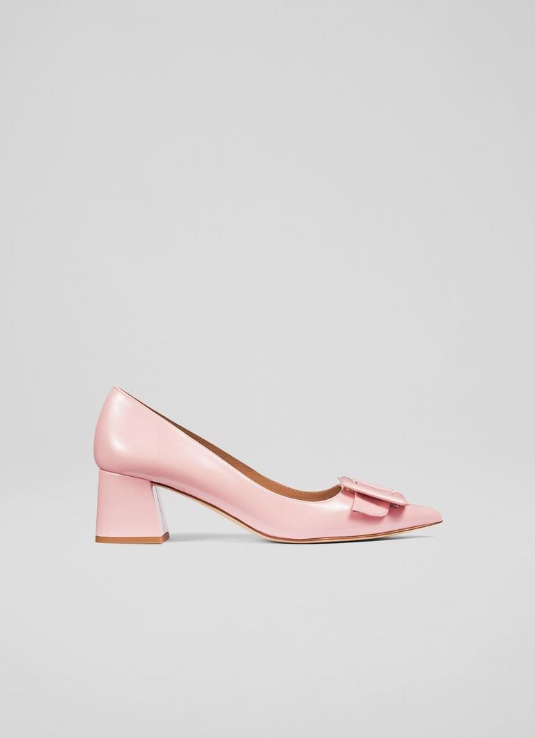 Pink patent high heels sales