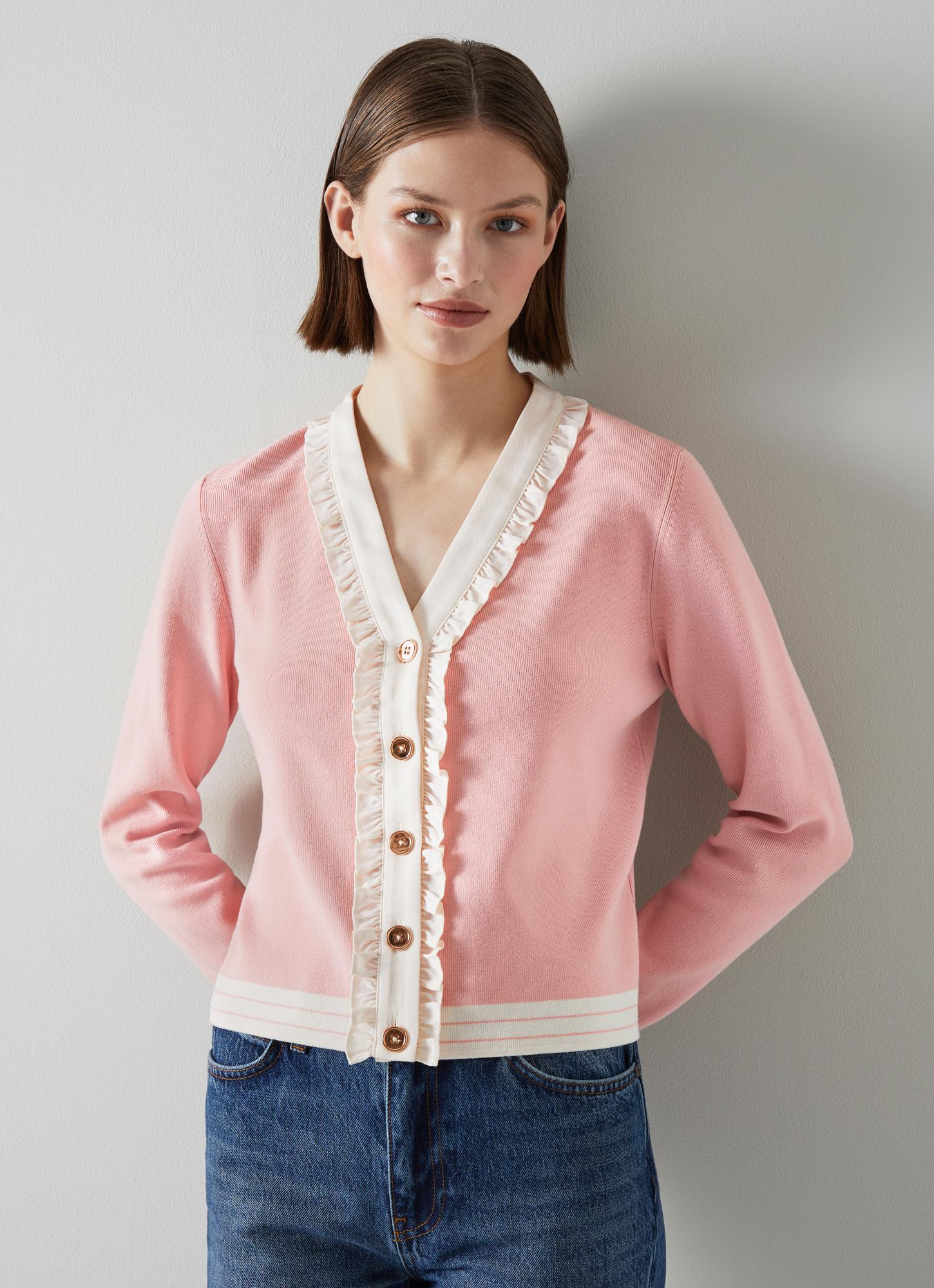 Fine knit collegiate clearance cardigan