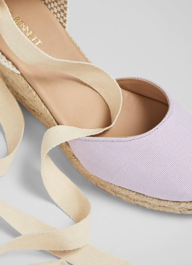 Maureen Lilac Canvas Espadrilles Sale Collections L.K