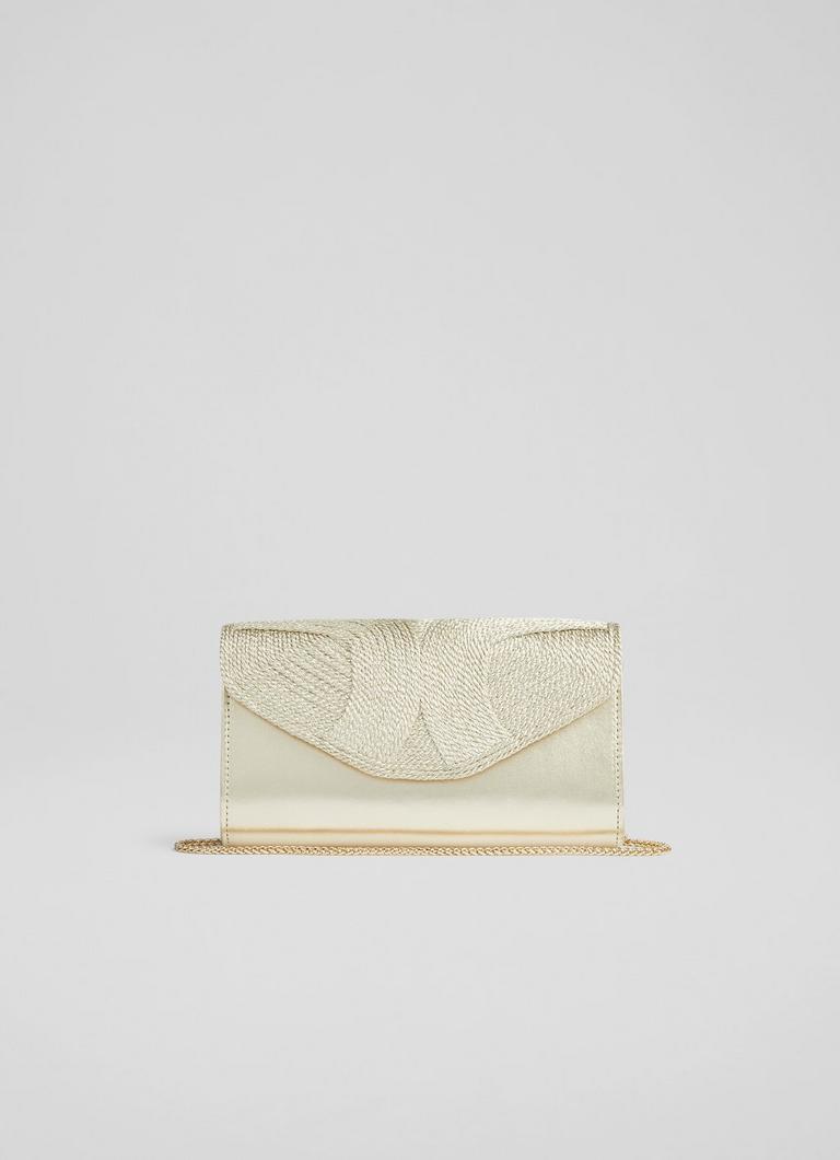 Lk bennett gold clutch bag new arrivals