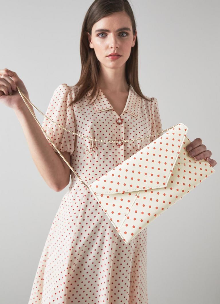 Polka dot 2024 clutch bag uk