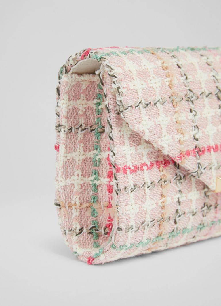 Lucy Pink Tweed Clutch Bag Sale Collections L.K.Bennett London