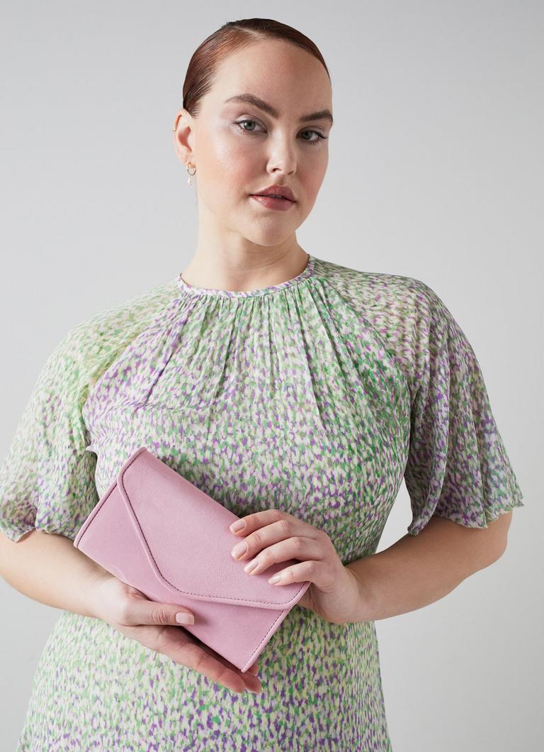 Dominica Lilac Suede Clutch Bag Sale Collections L.K.Bennett London