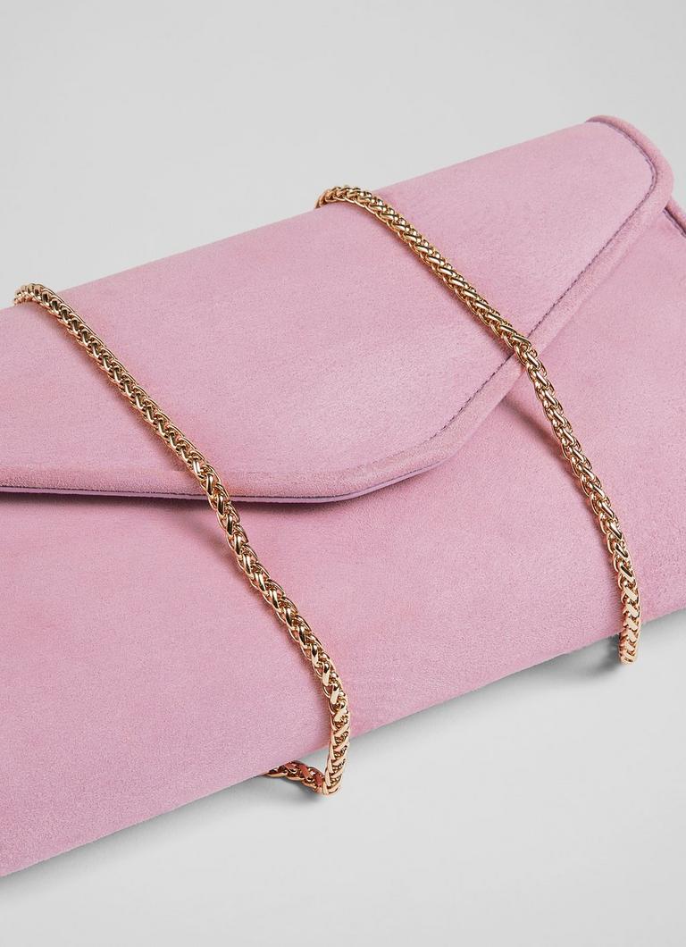 Dominica Lilac Suede Clutch Bag Sale Collections L.K.Bennett