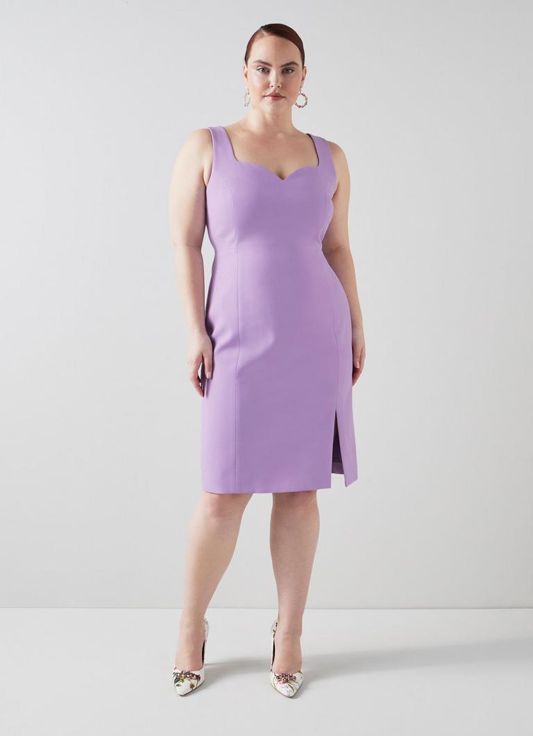 Adele Lilac Recycled Crepe Shift Dress Sale Collections L.K
