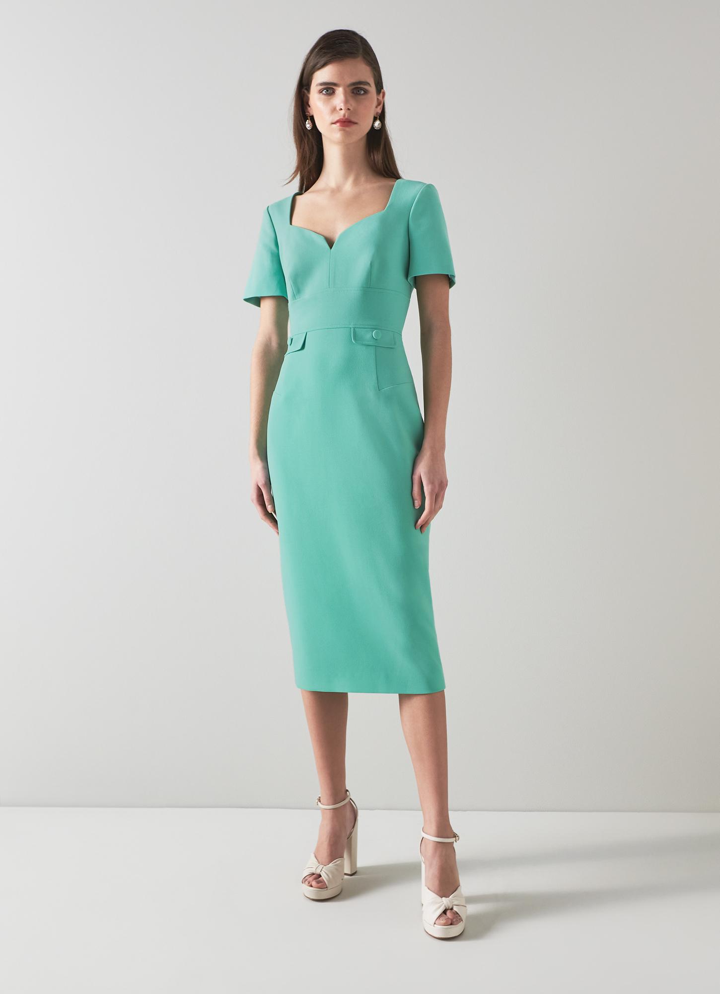 Clara Jade Recycled Crepe Shift Dress