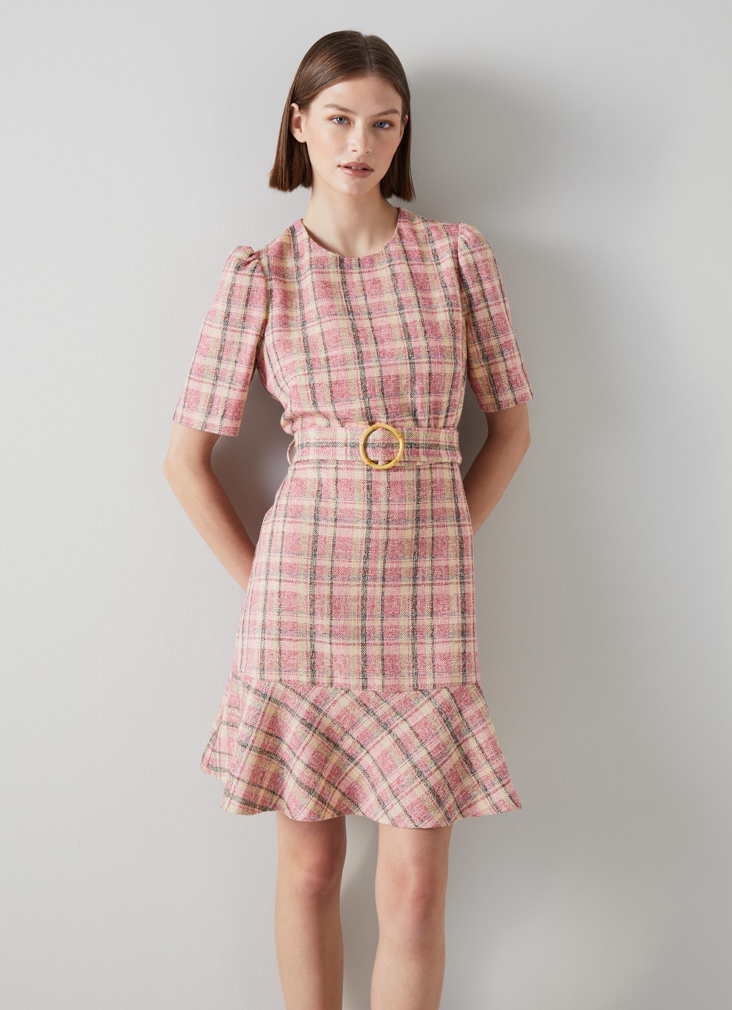 strapless open back dress Pink Tweed Jacket and Skirt Set  Rachel Riley US