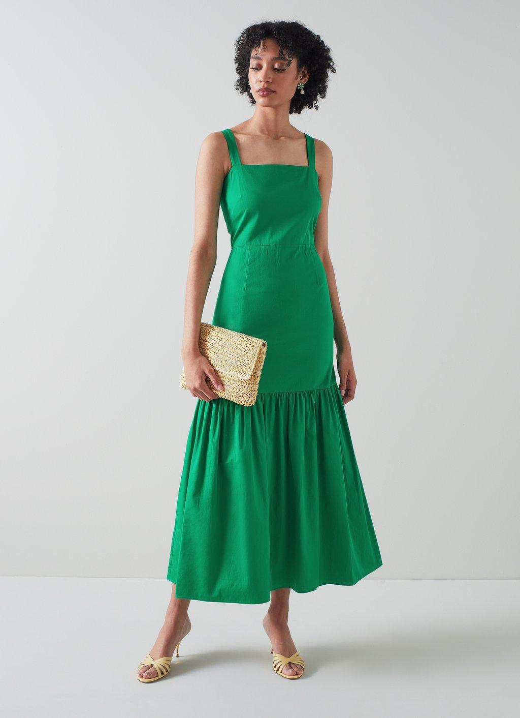 Essie Green Cotton Dress | Sale | Collections | L.K.Bennett, London
