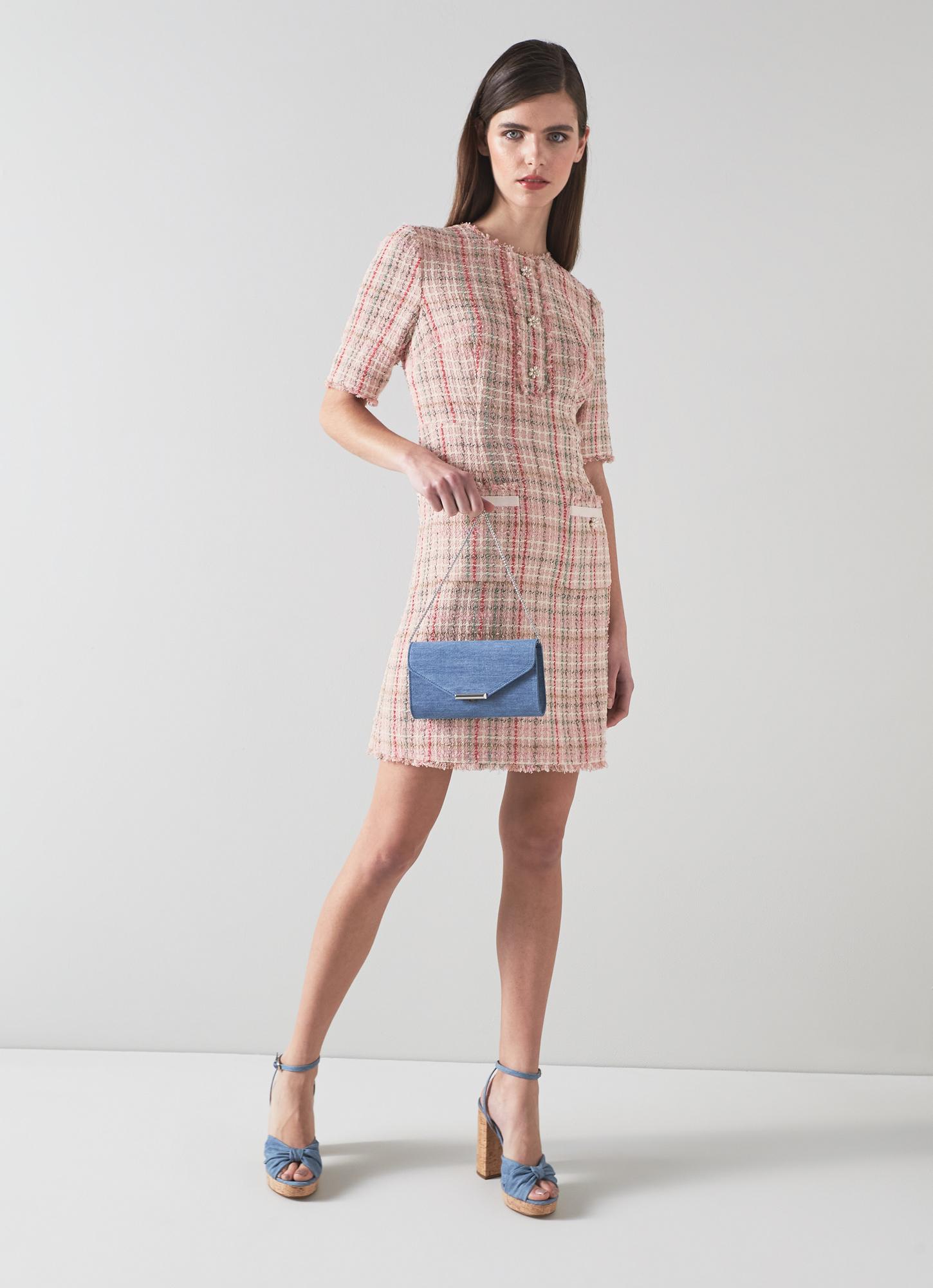 Mabel Pink And Green Tweed Dress | Sale | Collections | L.K. 