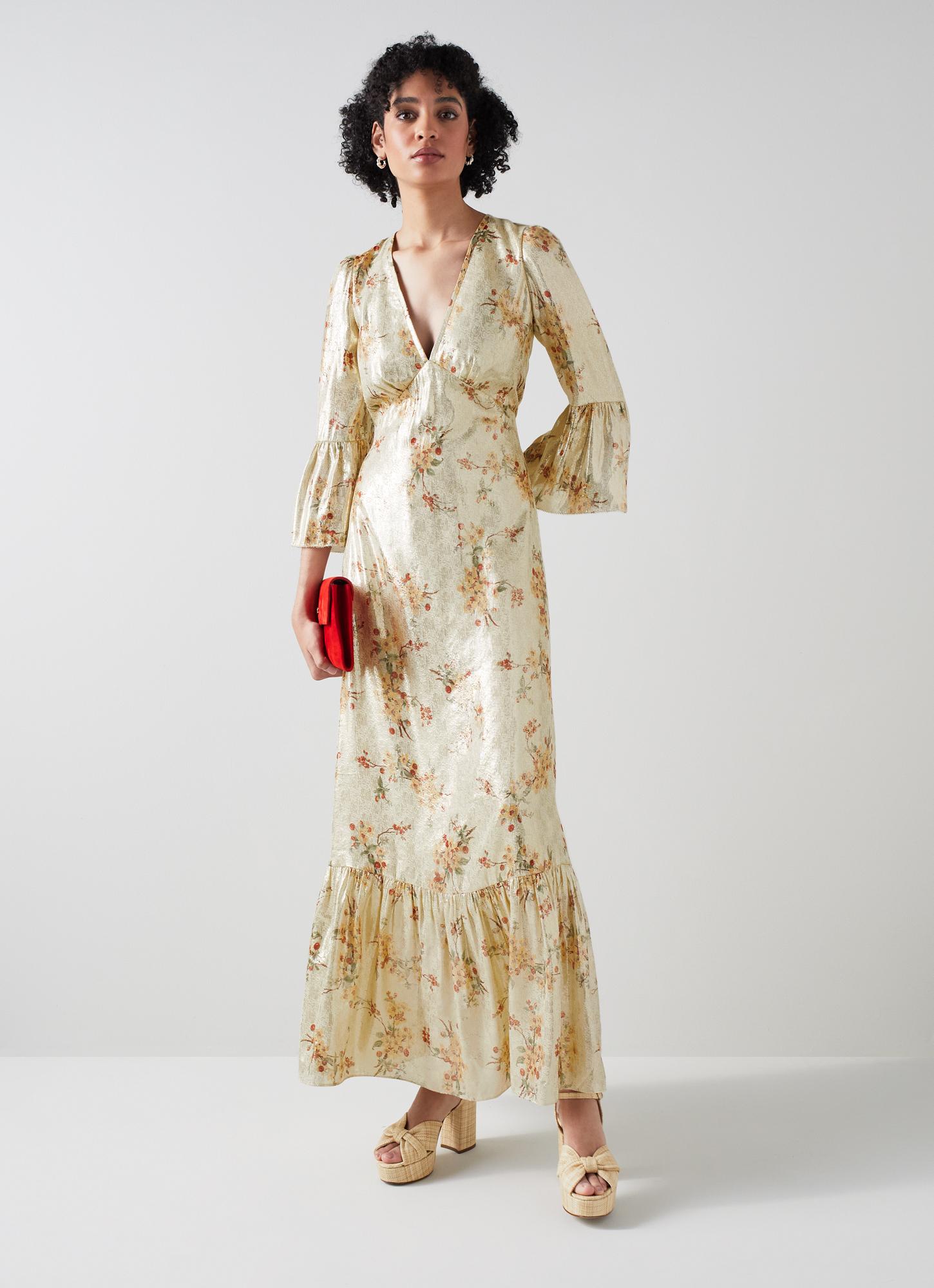 Martha Meadow Scene Metallic Silk Maxi Dress | Clothing | Sale |  Collections | L.K.Bennett, London
