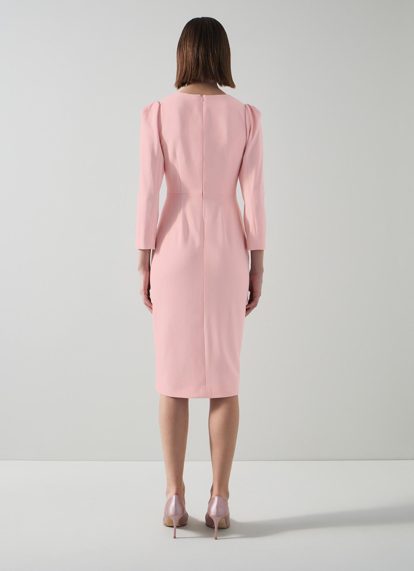 Nicola Pale Pink Recycled Crepe Asymmetric Dress | Dresses | Clothing |  Sale | Collections | L.K.Bennett, London