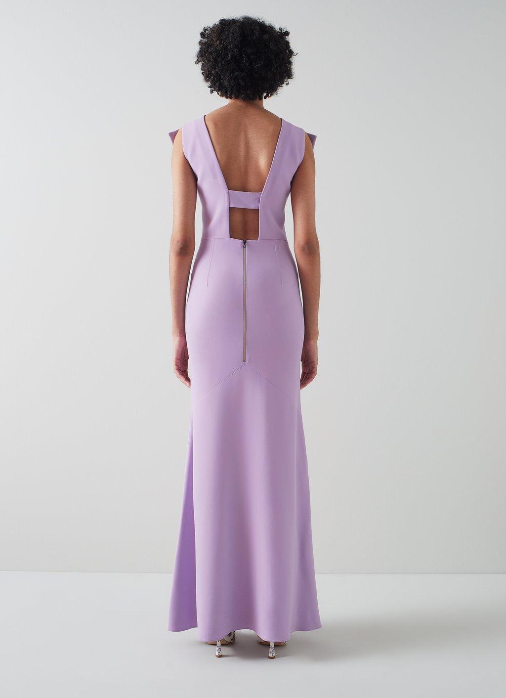 Herlipto Lace Sleeve Crepe Long Dress | www.jarussi.com.br