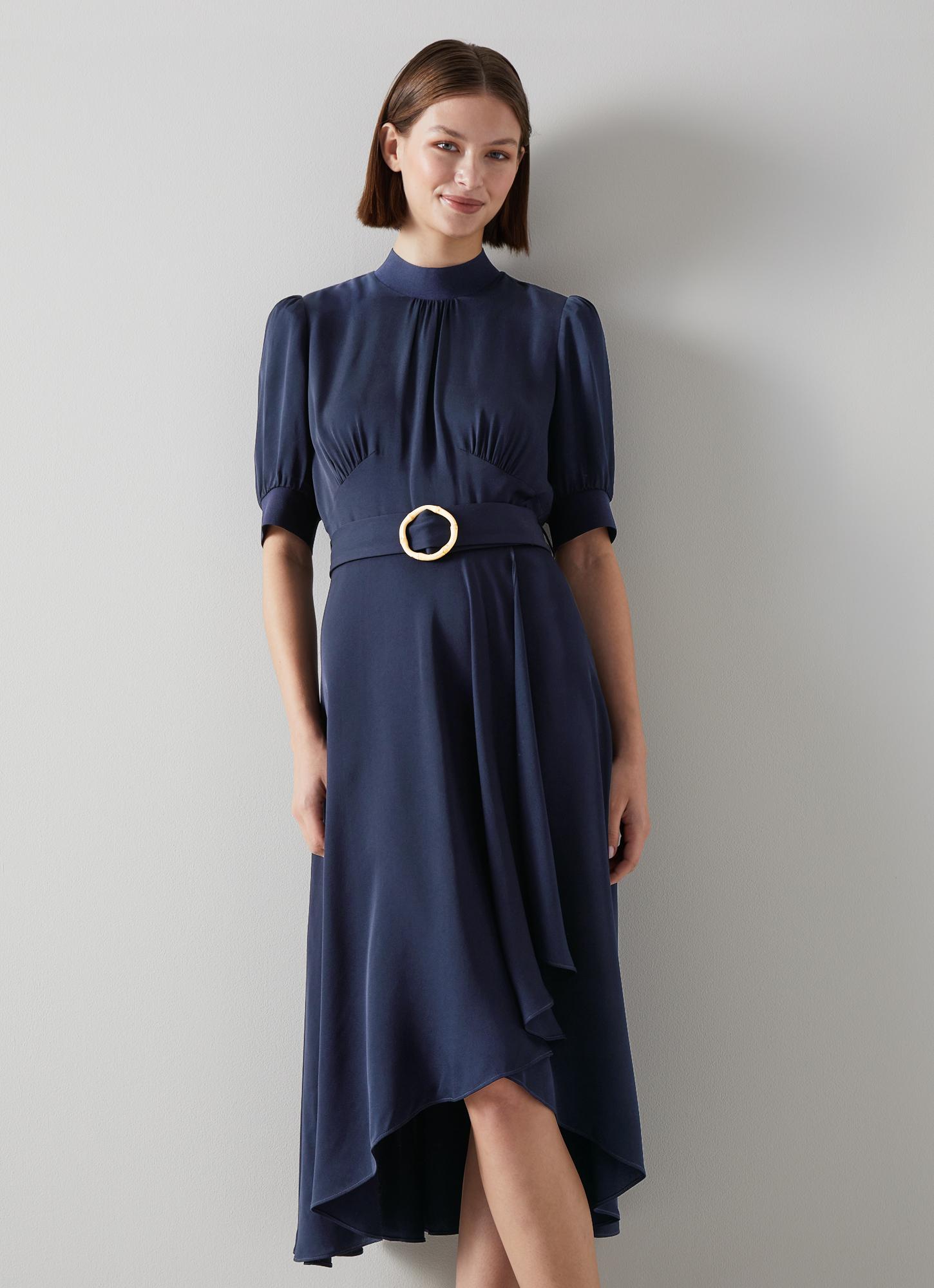 sienna buckle midi dress