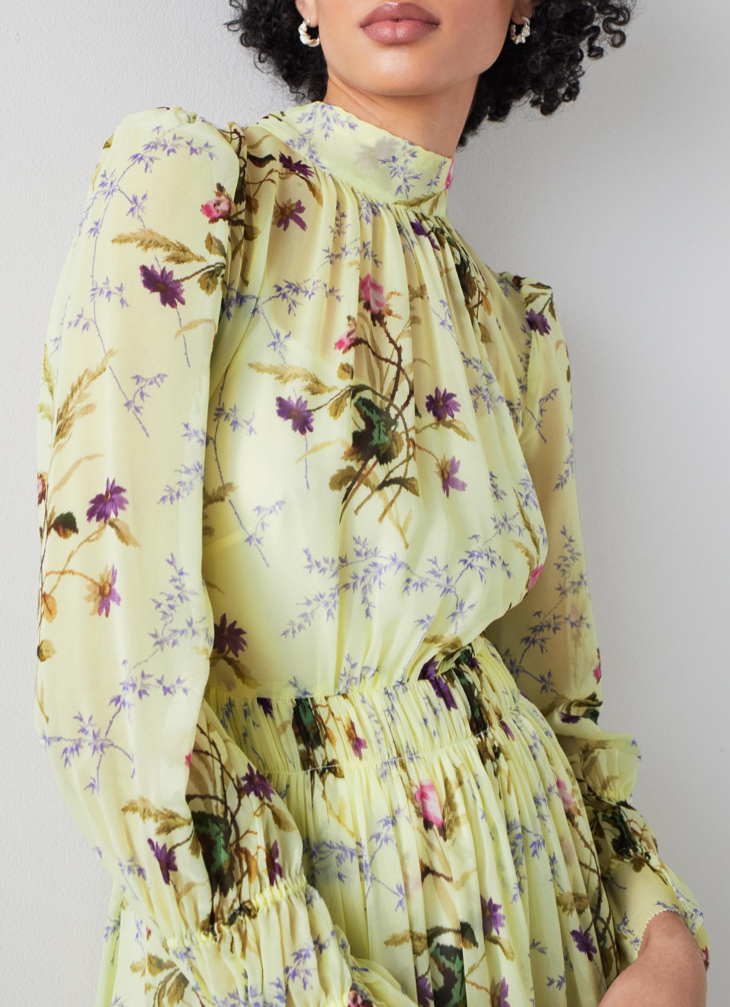 Eloise Meadow Scene Silk Dress | The Archive Sale