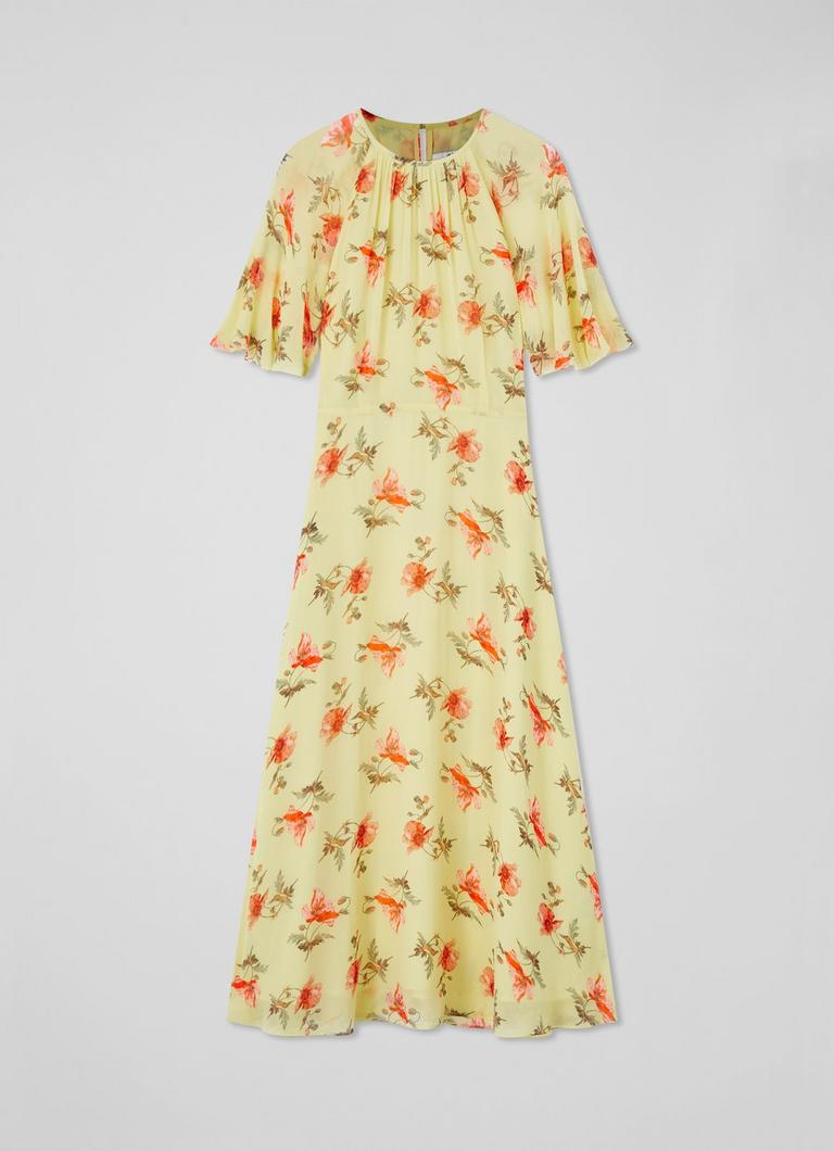 Lk bennett yellow shop dress