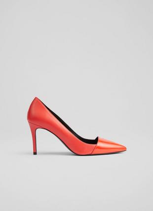 Emberlynn Red Leather Pointed Toe Courts