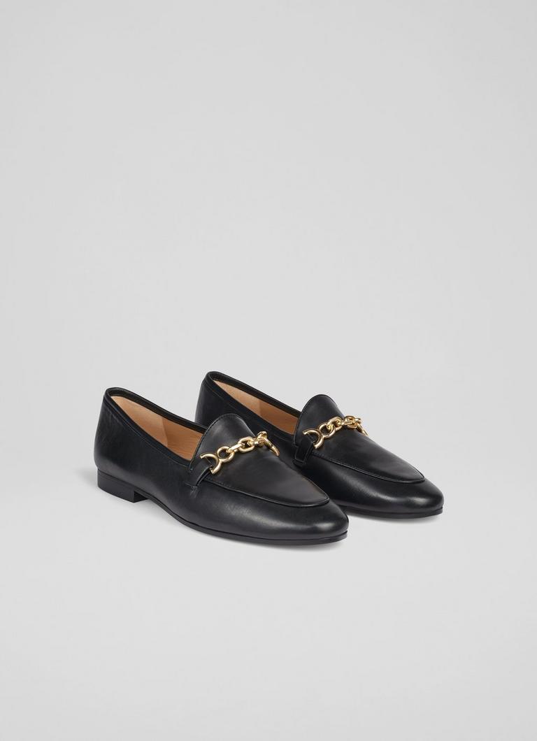 Adalynn Black Leather Snaffle Loafers Shoes Collections L.K.Bennett London