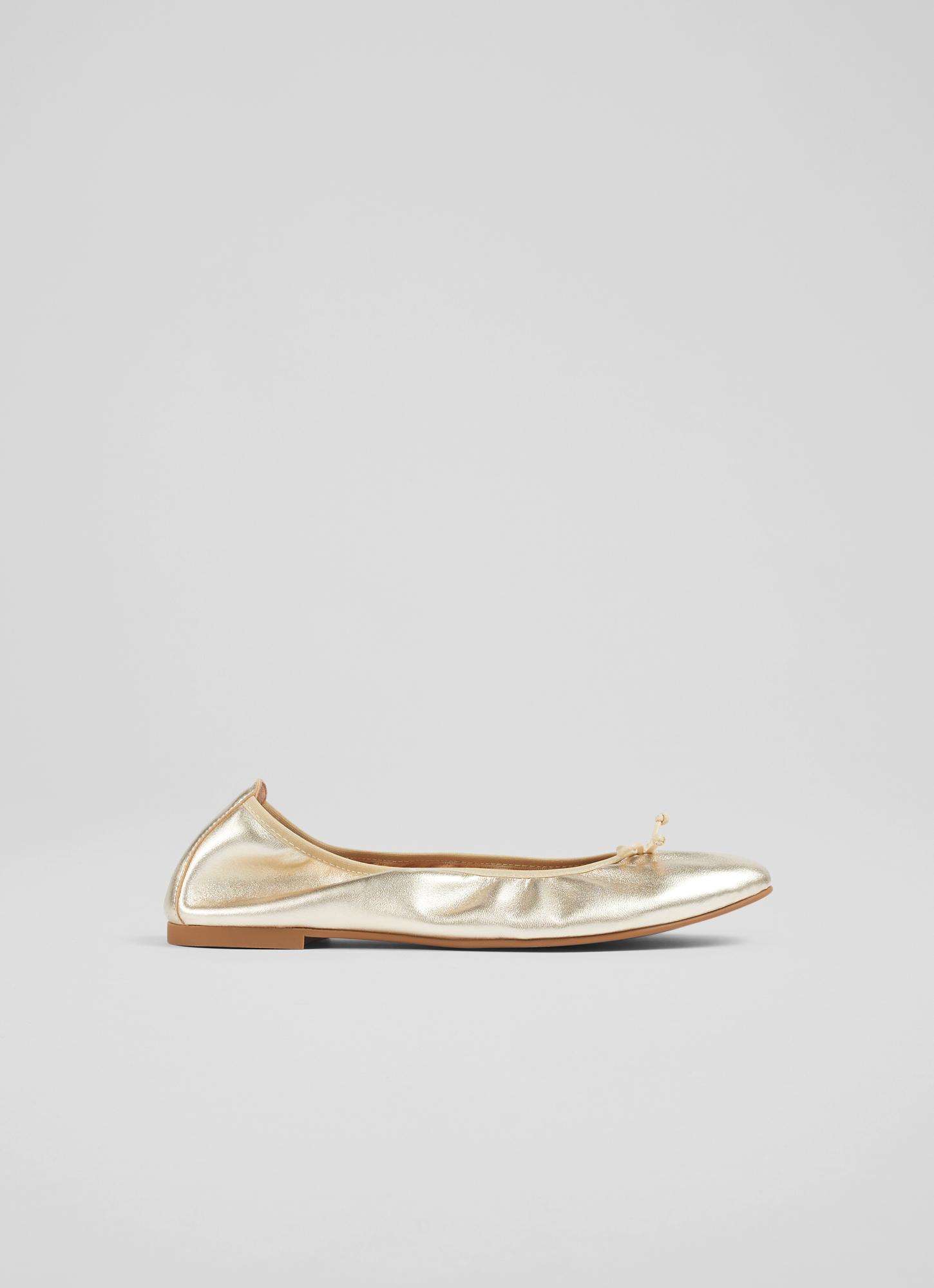 Trilly Champagne Ballet Pumps Flats Shoes Collections