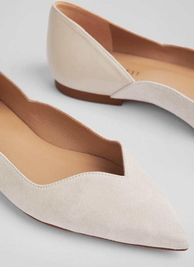 Cream pointed flats hotsell