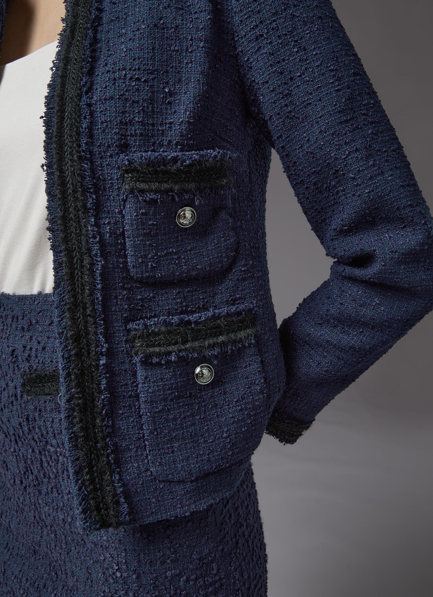 Charlee Navy Tweed Jacket | Clothing | L.K.Bennett