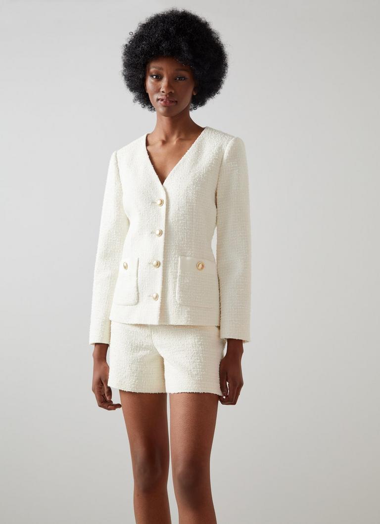 Cream 2025 tweed jacket