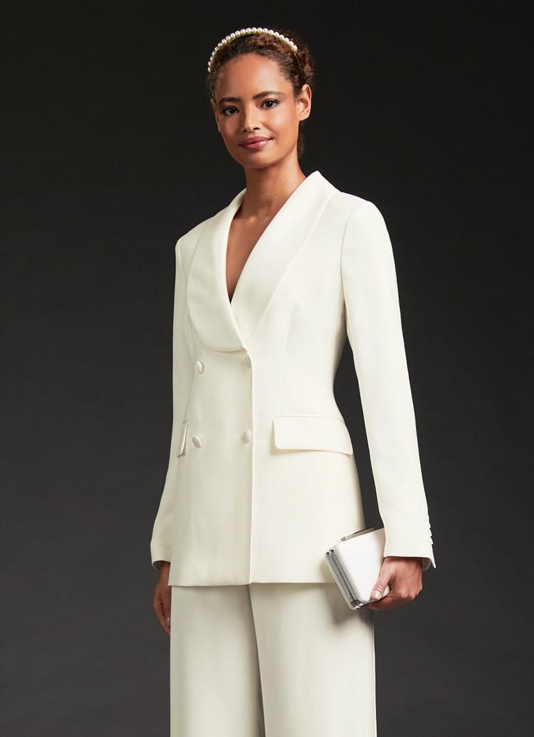 Ivory double 2025 breasted dinner jacket