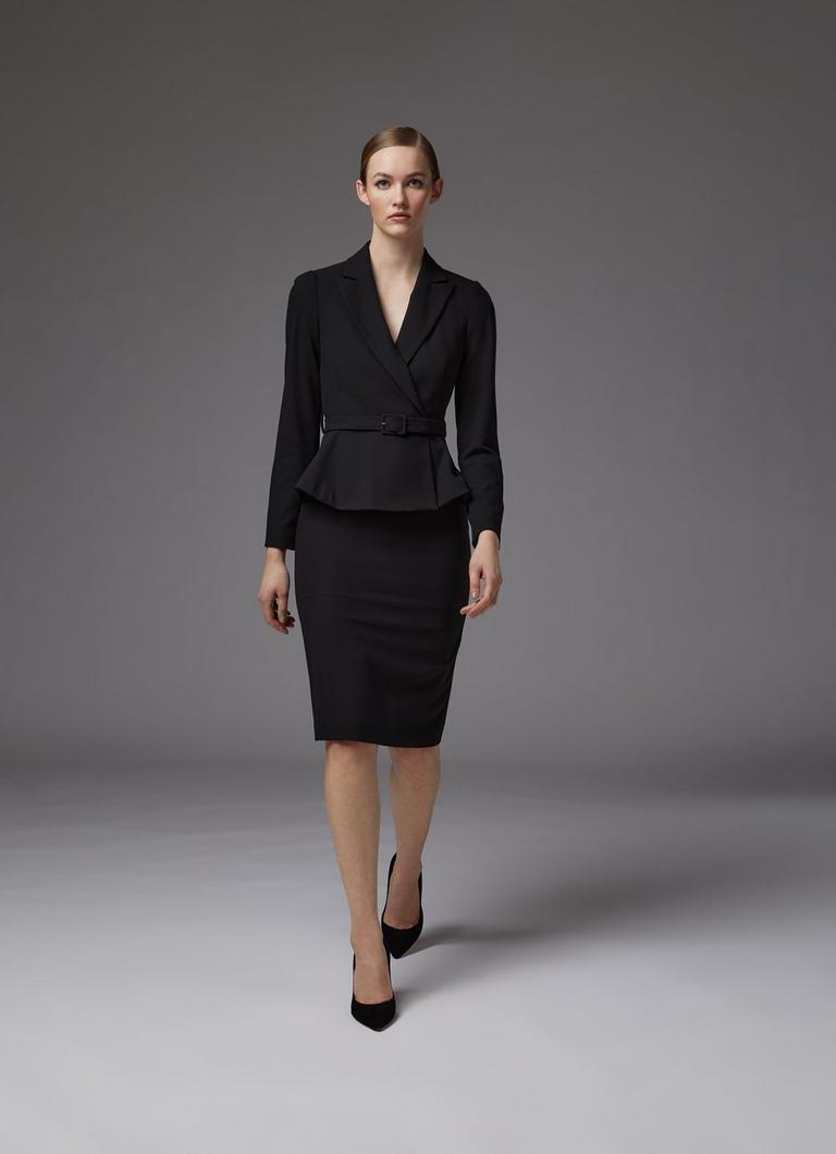 Black dress and jacket suit 2025