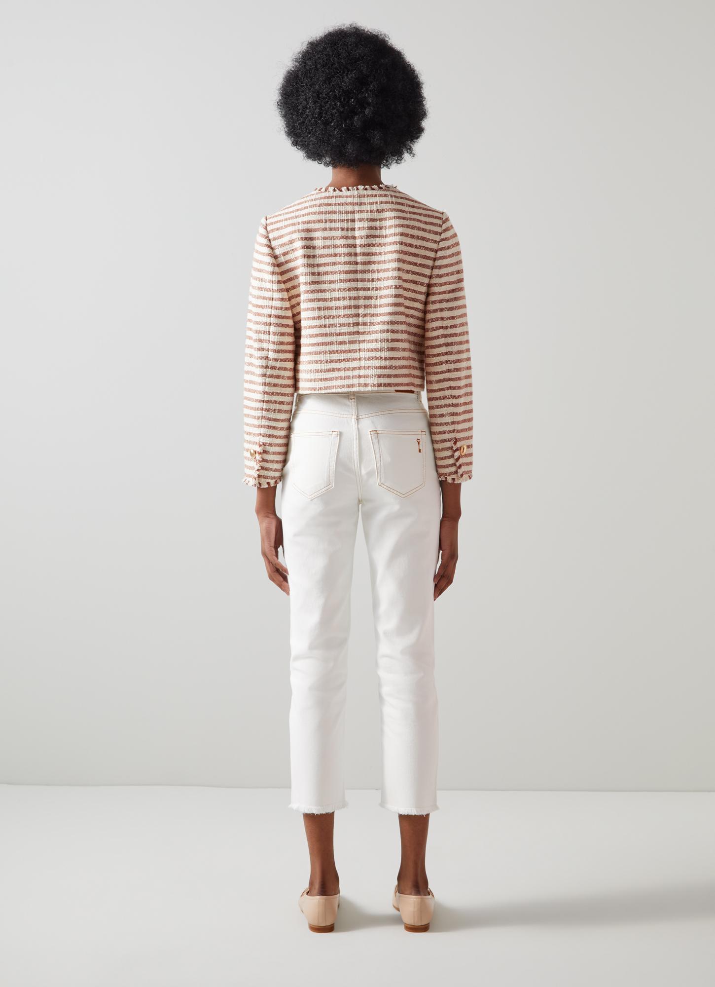 Racing Stripes Mother Insider Plaid Ankle Pants Mother Women's