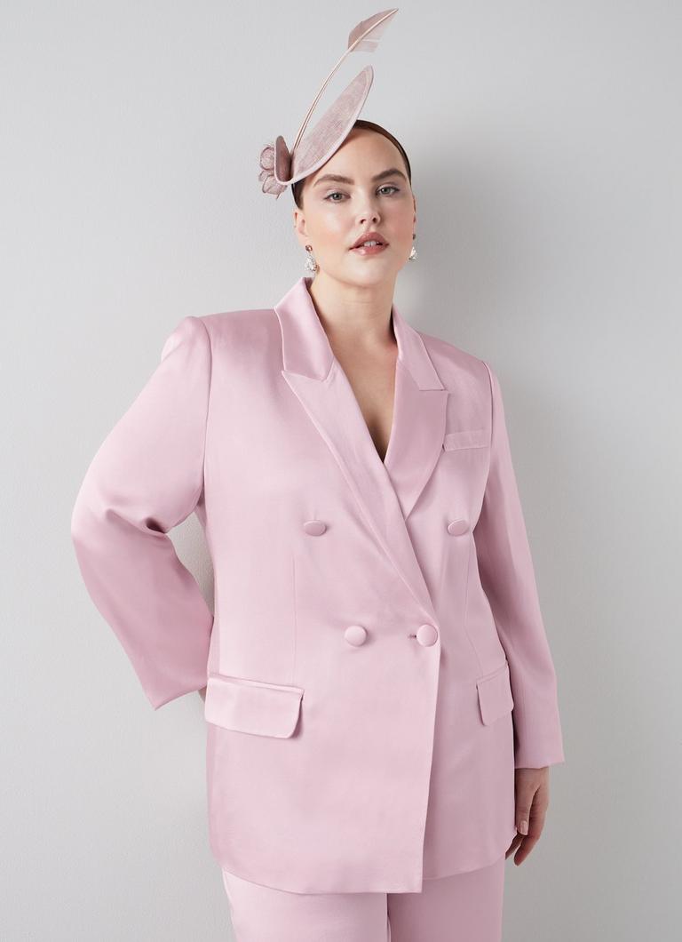 Light pink top dress coat