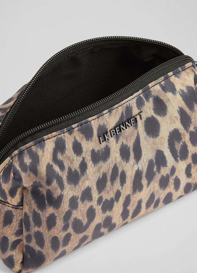 Laurel Leopard Print Nylon Small Pouch Sale Collections L.K.Bennett London
