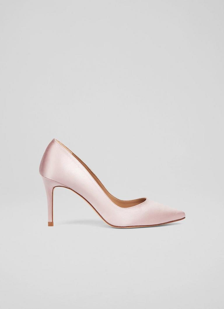 Baby pink top court shoes