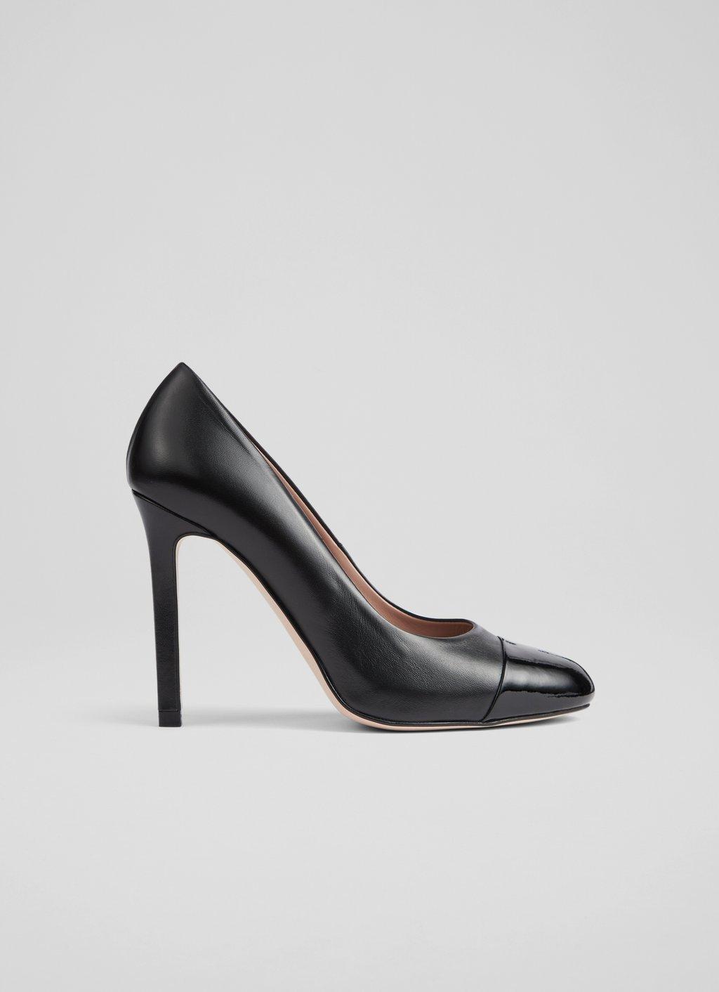 Monroe Black Patent Leather Pointed Toe Courts, Shoes, Collections